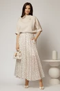 Fusta midi ivoar cu buline clos din tencel casual eleganta, 3, dyfashion.ro