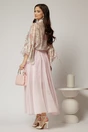 Fusta midi roz clos din tencel casual eleganta, 2, dyfashion.ro