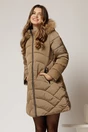 Geaca dama bej cu croi drept si gluga detasabila, 1, dyfashion.ro