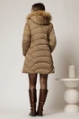 Geaca dama bej cu croi drept si gluga detasabila, 2, dyfashion.ro