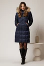 Geaca dama midi bleumarin cu gluga detsabila cu blanita, 3, dyfashion.ro