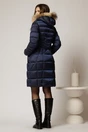 Geaca dama midi bleumarin cu gluga detsabila cu blanita, 2, dyfashion.ro