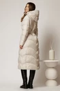 Geaca dama midi ivoar din fas cu gluga detasabila, 2, dyfashion.ro