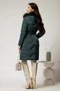 Geaca dama verde petrol cu cordon cu catarama in talie, 2, dyfashion.ro