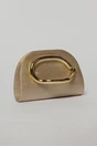 Geanta aurie cu design modern stralucitor si maner metalic, 2, dyfashion.ro