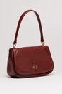 Geanta bordo din piele ecologica cu maner rotund, 2, dyfashion.ro