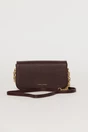 Geanta burgundy mica cu design elegant si inchidere cu clapeta, 1, dyfashion.ro