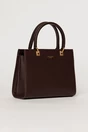 Geanta burgundy office patrata din piele ecologica cu maner dublu, 2, dyfashion.ro