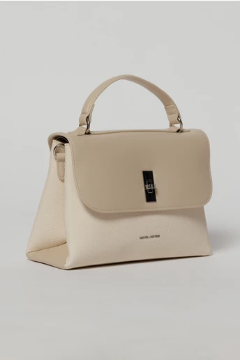 Geanta cu design modern in doua nuante de ivoar