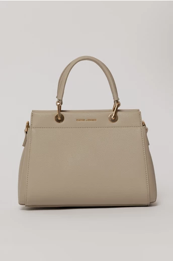 Geanta gri deschis design structurat