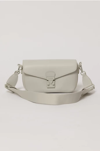 Geanta gri deschis mica din piele ecologica