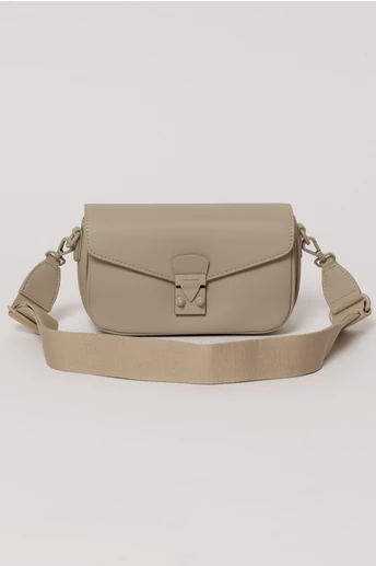 Geanta gri inchis mica din piele ecologica