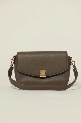 Geanta gri office mica din piele ecologica