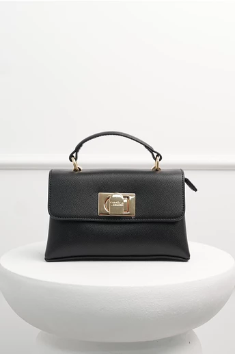 Geanta mica neagra din piele ecologica