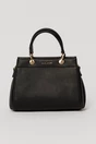 Geanta neagra design structurat, 1, dyfashion.ro