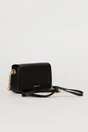 Geanta neagra mica cu design elegant si inchidere cu clapeta, 2, dyfashion.ro