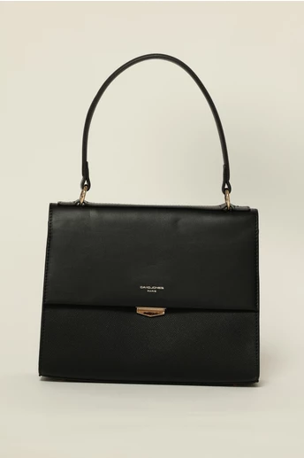 Geanta neagra model clasic cu inchidere metalica