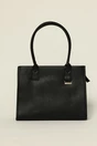 Geanta neagra office cu detaliu argintiu, 1, dyfashion.ro
