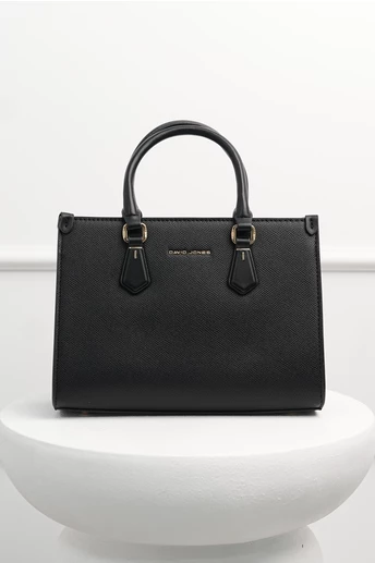 Geanta neagra office patrata din piele ecologica