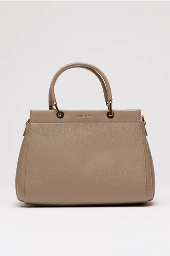 Geanta office beige din piele ecologica