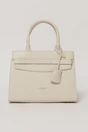 Geanta office ivory din piele ecologica  cu aplicatie metalica, 1, dyfashion.ro