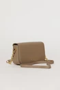 Geanta taupe mica cu design elegant si inchidere cu clapeta, 2, dyfashion.ro