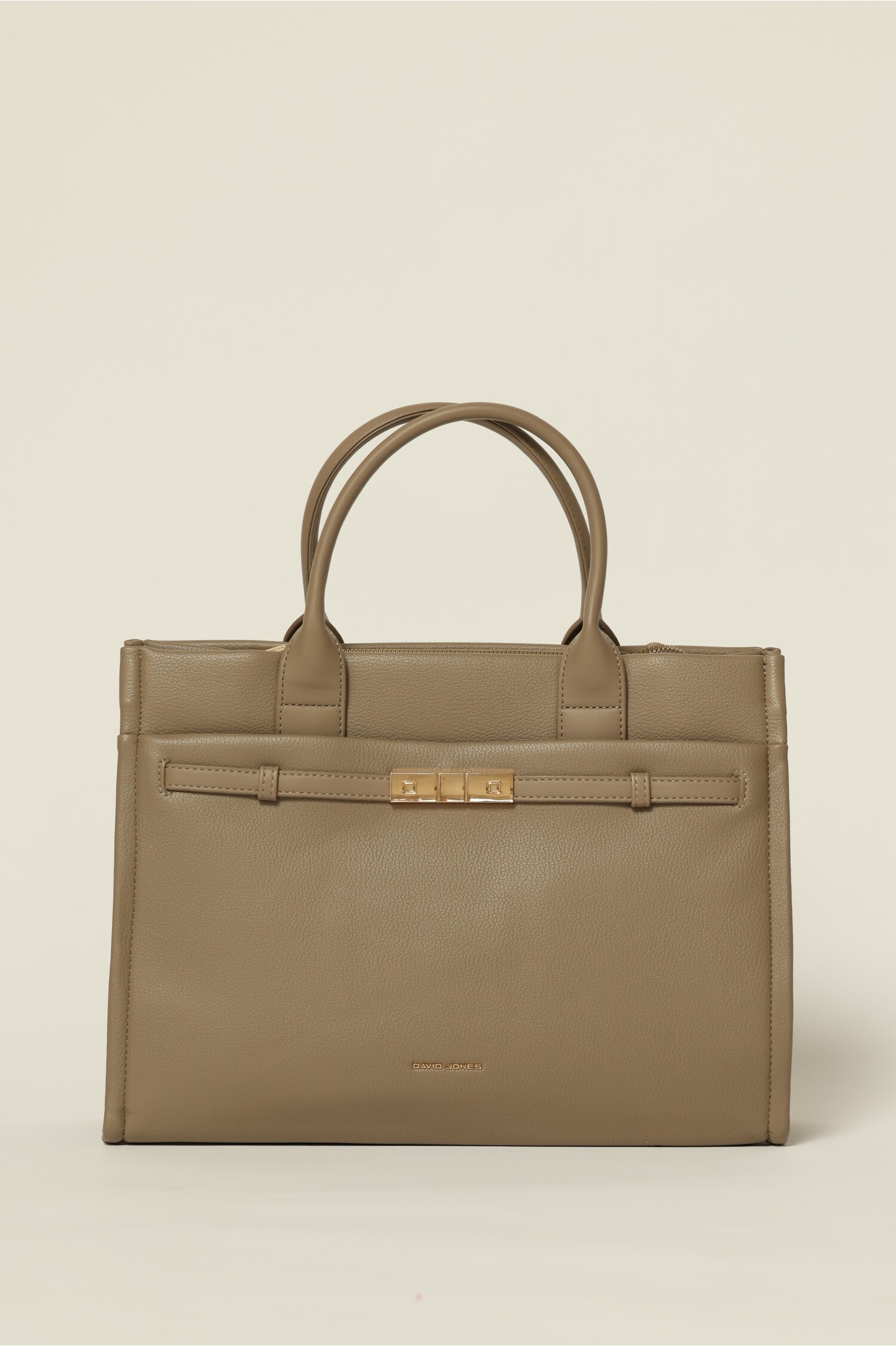 Geanta taupe office cu design modern