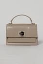 Geanta taupe office din piele ecologica cu imprimeu sarpe, 2, dyfashion.ro