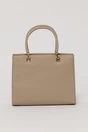 Geanta taupe office patrata din piele ecologica cu maner dublu, 1, dyfashion.ro
