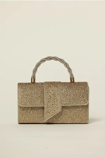 Gentuta aurie cu aplicatii si pietre stralucitoare