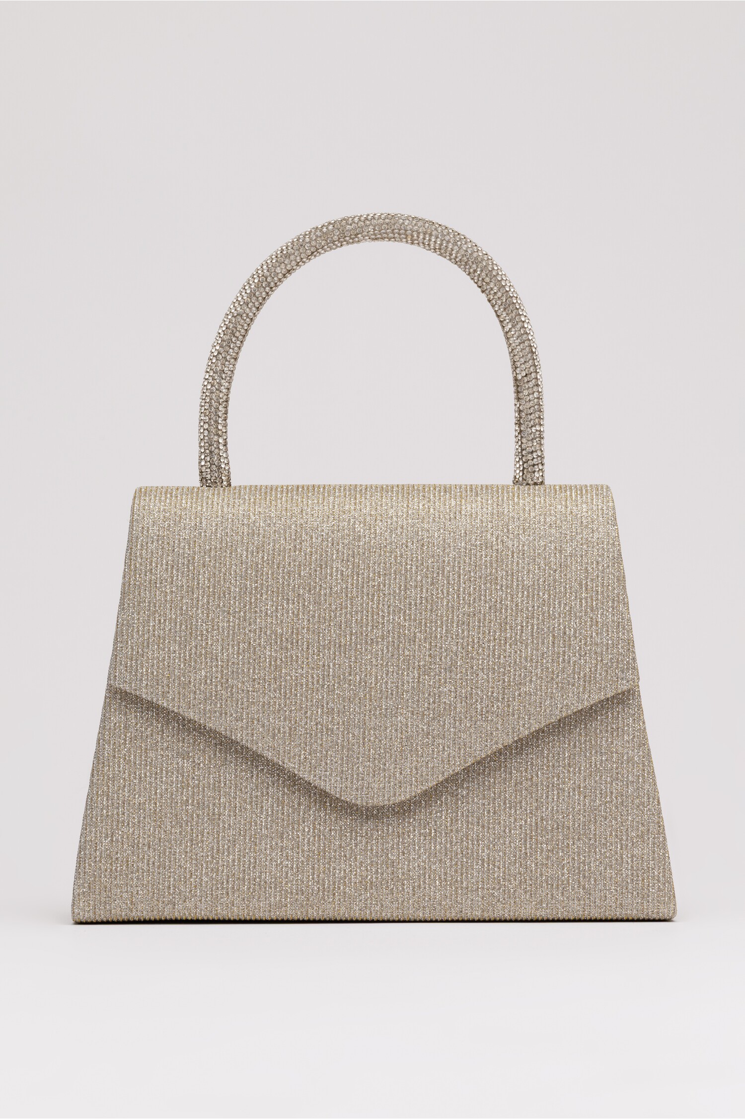 Gentuta din glitter cu refexii rose si maner rotund