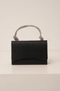 Gentuta neagra cu glitter cu maner rotund din strasuri, 1, dyfashion.ro