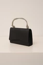 Gentuta neagra cu glitter cu maner rotund din strasuri, 3, dyfashion.ro