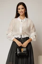Jacheta alba subtire tip bomber, 1, dyfashion.ro