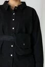 Jacheta din denim neagra cu borseta