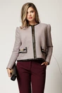 Jacheta DY Fashion eleganta din tweed lila, 1, dyfashion.ro