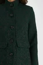 Jacheta Ladonna verde din jacard cu nasturi florali
