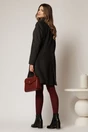 Palton Amira gri antracit cu brosa pe guler, 2, dyfashion.ro