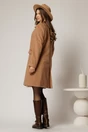 Palton Amira maro cu brosa pe guler, 2, dyfashion.ro