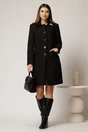 Palton Amira negru cu brosa pe guler, 3, dyfashion.ro