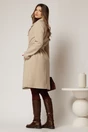 Palton Ariana bej cu buzunare si cordon in talie, 2, dyfashion.ro