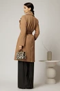 Palton Ariana maro camel cu buzunare si cordon in talie, 2, dyfashion.ro