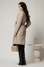 Palton dama bej midi elegant cu croi cambrat, 2, dyfashion.ro