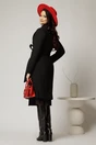 Palton dama negru midi elegant cu croi cambrat, 2, dyfashion.ro