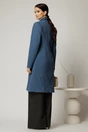 Palton DY Fashion elegant din stofa bleu cu doua randuri de nasturi, 2, dyfashion.ro