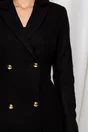 Palton Dy Fashion negru cu nasturi aurii