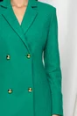 Palton Dy Fashion verde cu nasturi aurii