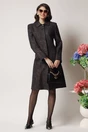 Palton elegant din lana negru cu fir lurex auriu, 3, dyfashion.ro