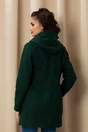 Palton Ema verde cu gluga