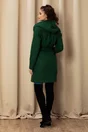Palton Eva verde cu gluga